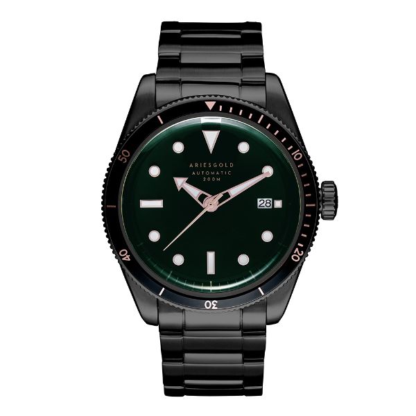 ARIES GOLD BLACK SEA G 9027 BK-GNRG MEN'S WATCH